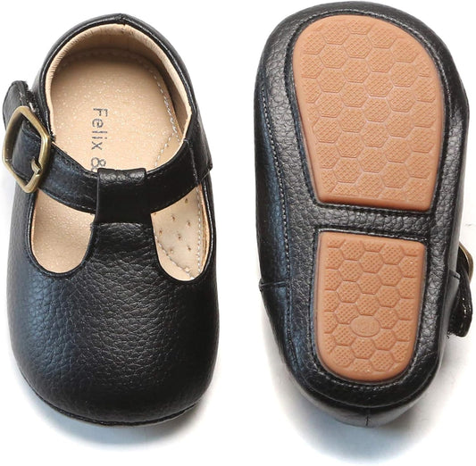 Soft Sole Leather Baby Shoes - Infant Baby Walking Shoes Moccasinss Rubber Sole Crib Shoes