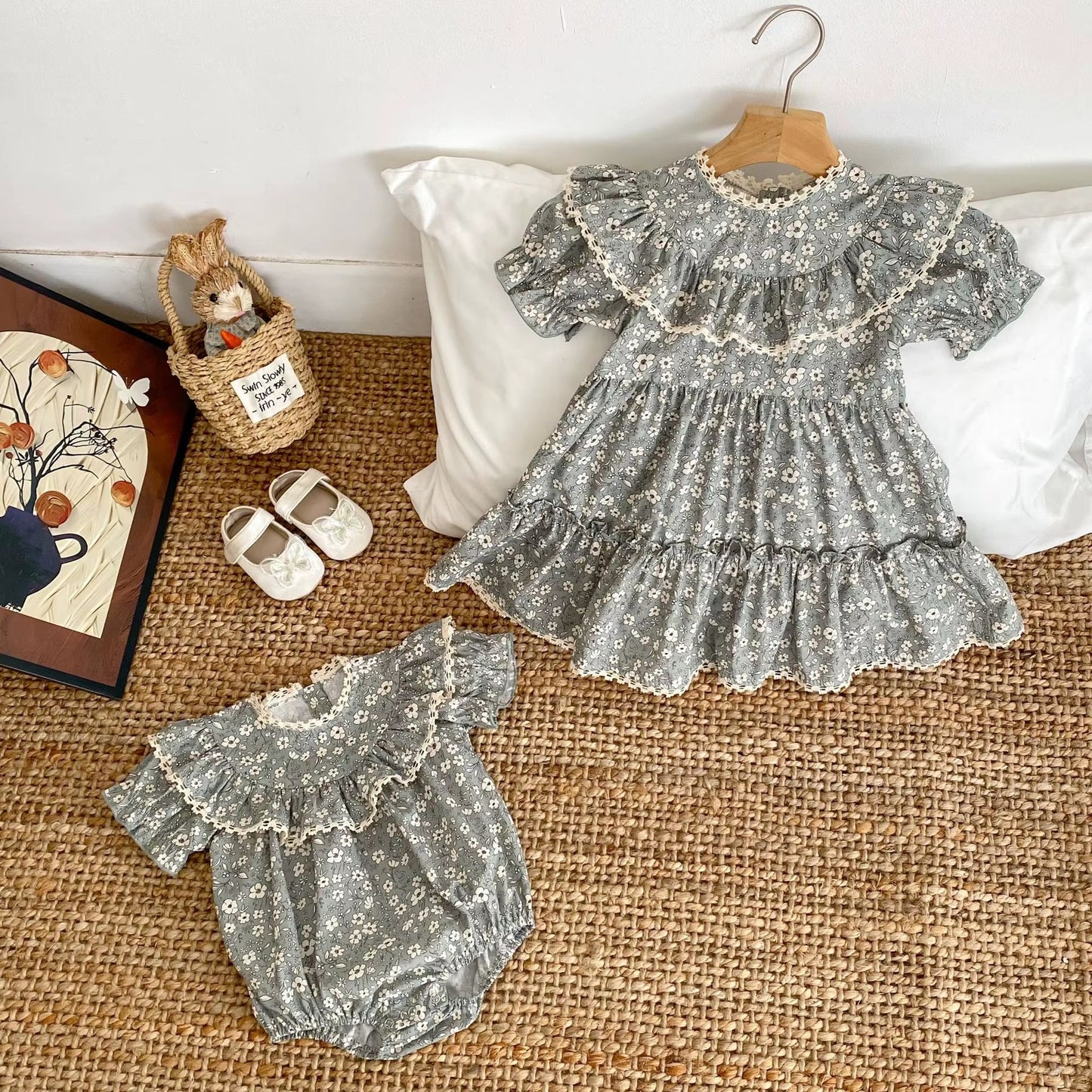 BloomCouture – Fashion Floral Jumpsuit for Babies (0–3 Years)