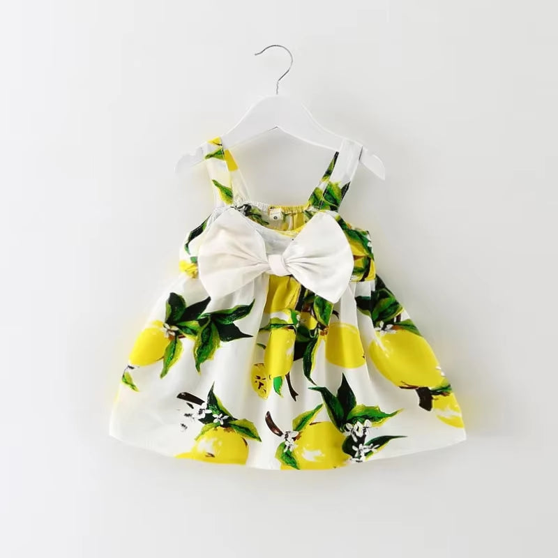 Sweet Bow Bloom: Sleeveless Summer Princess Dress for Baby Girls