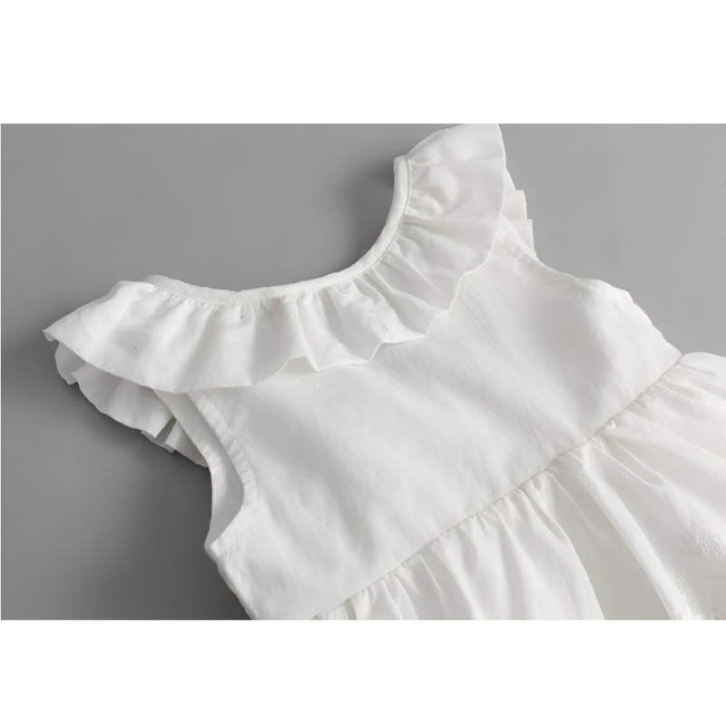 SunLily – Backless White Summer Dress for Baby Girls