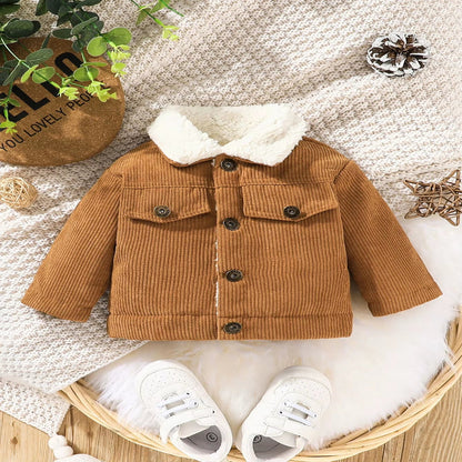 Cozy Couture: Winter Cotton Jacket for Baby Boys Aged 0–3 Years