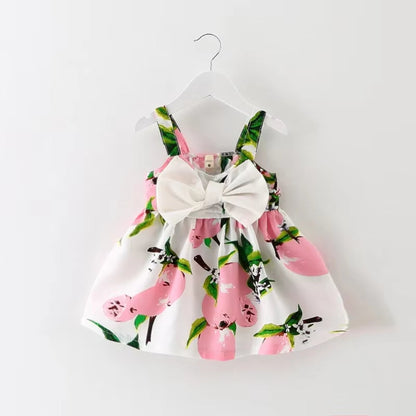 Sweet Bow Bloom: Sleeveless Summer Princess Dress for Baby Girls