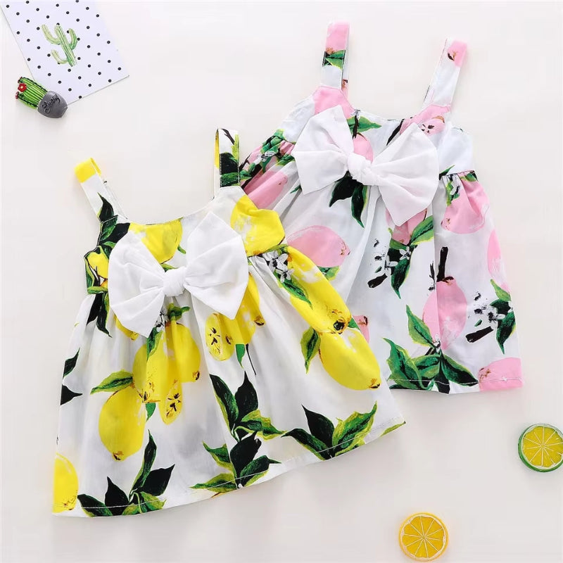Sweet Bow Bloom: Sleeveless Summer Princess Dress for Baby Girls