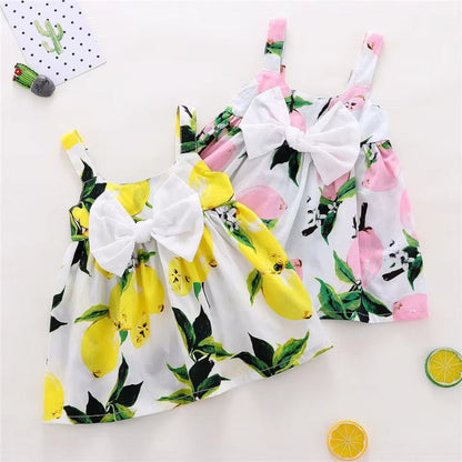 Sweet Bow Bloom: Sleeveless Summer Princess Dress for Baby Girls