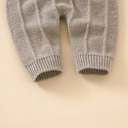 Sleeveless Knitted Baby Romper Set