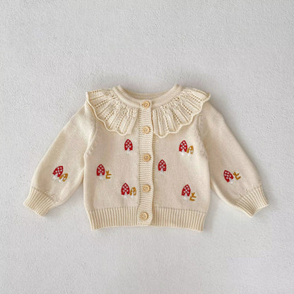 LotusBloom – Embroidered Knit Top & Strap Romper Set for Baby Girls